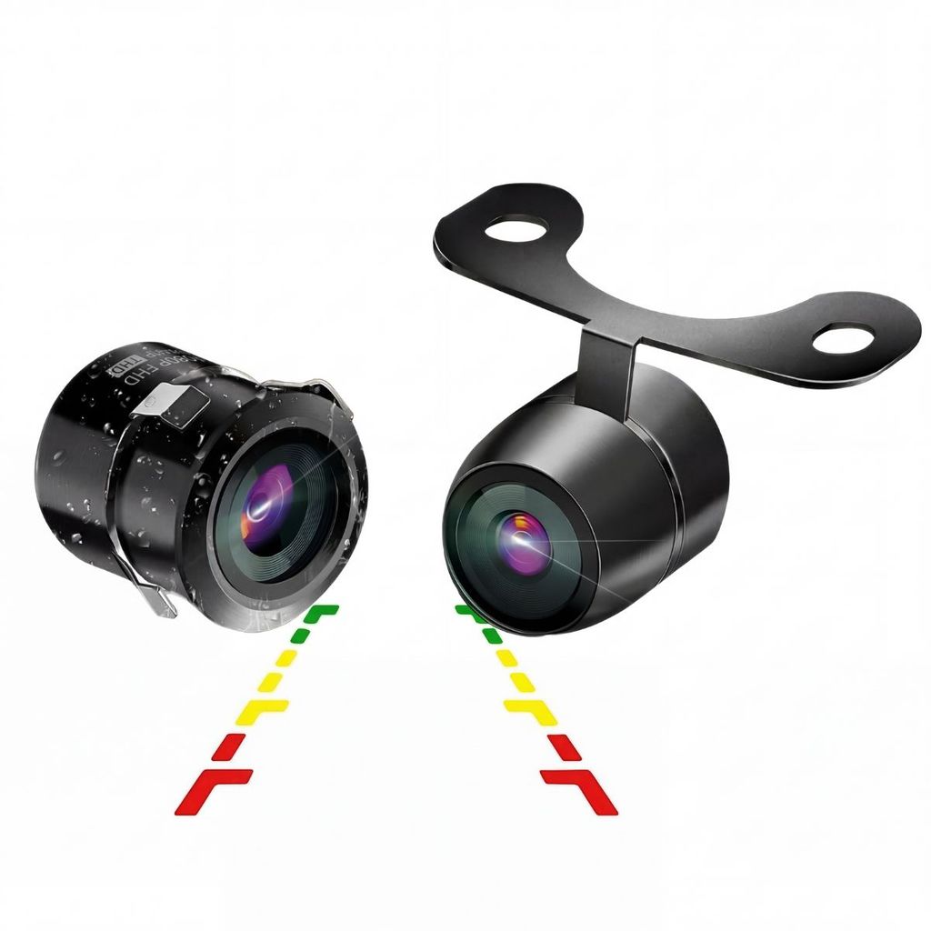 Câmera Ré Borboleta 2x1 H-Tech CVBS/AHD Fish Eye CR520