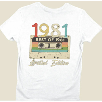 Camisa  FITA VINTAGE 1981 LIMITED EDITION ALTA QUALIDADE TOP Camiseta 100% Algodão