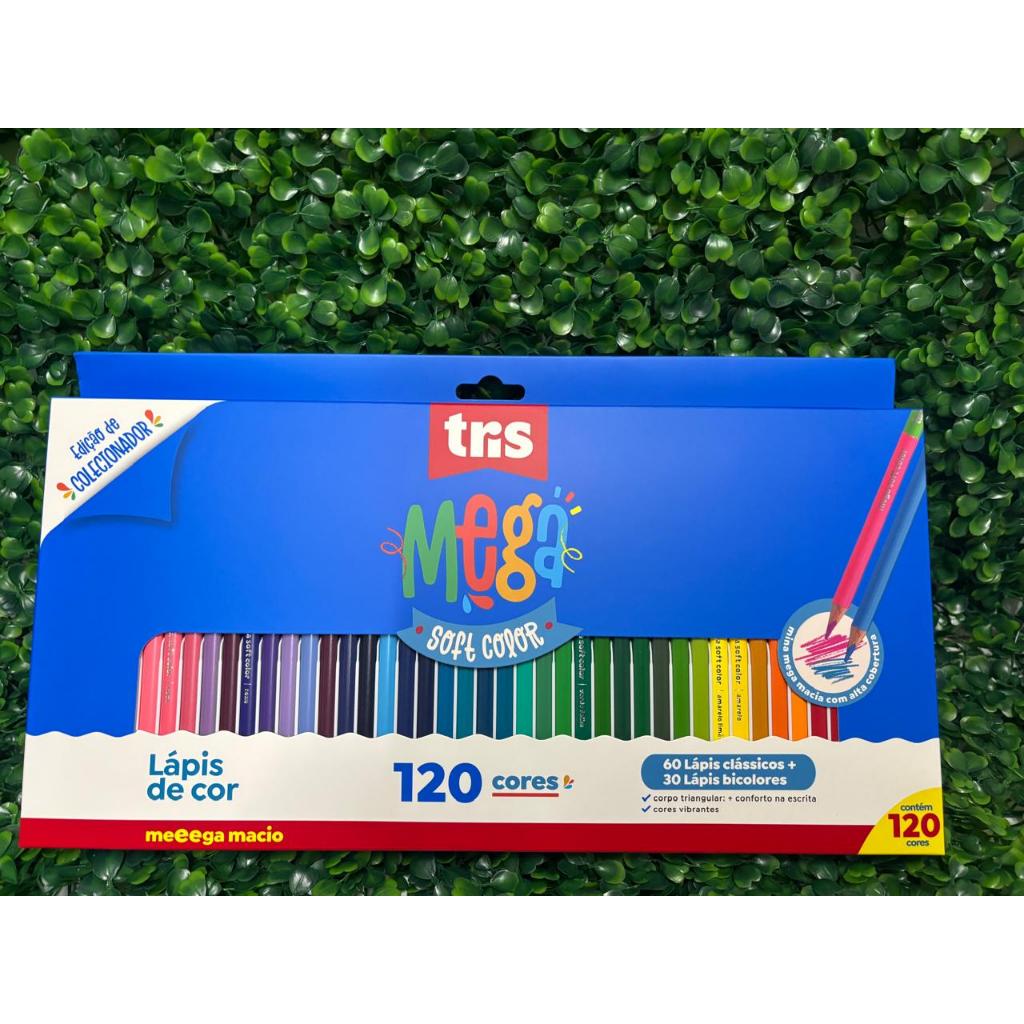 Lápis de Cor Mega Soft Color 120 Cores 90 Lápis Tris Colecionador Artista Arte Ilustração