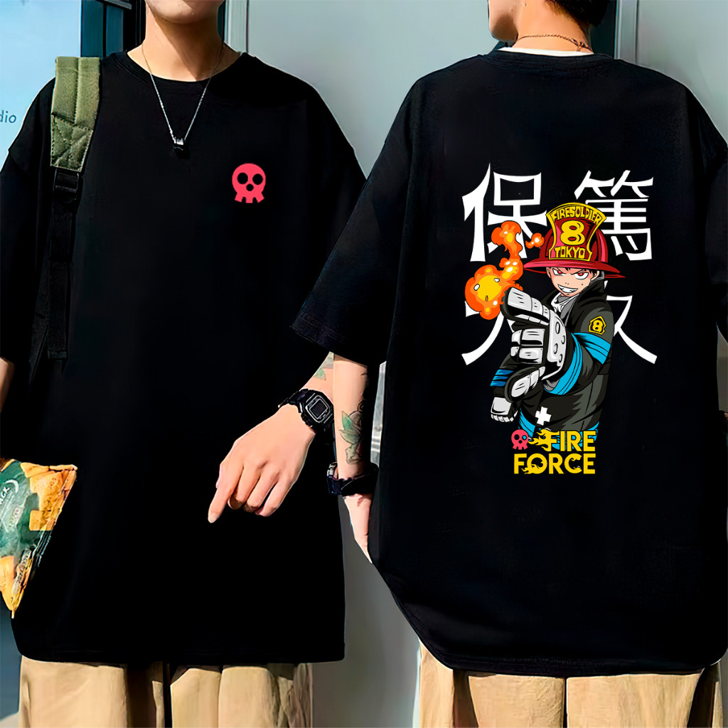 Camiseta Oversized Anime Fire Force 100% Algodão Mangá Lançamento