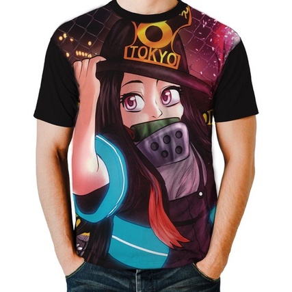 Pt Camisa Camiseta Anime Fire Force Maki Oze Girl Char G1644