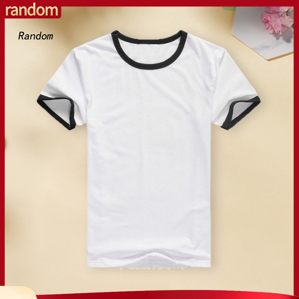 Men Advertising T-shirt Men's Summer Sports Short Sleeve Quick Dry Breathable Soft Sweat-absorbing O-neck Contrast Color