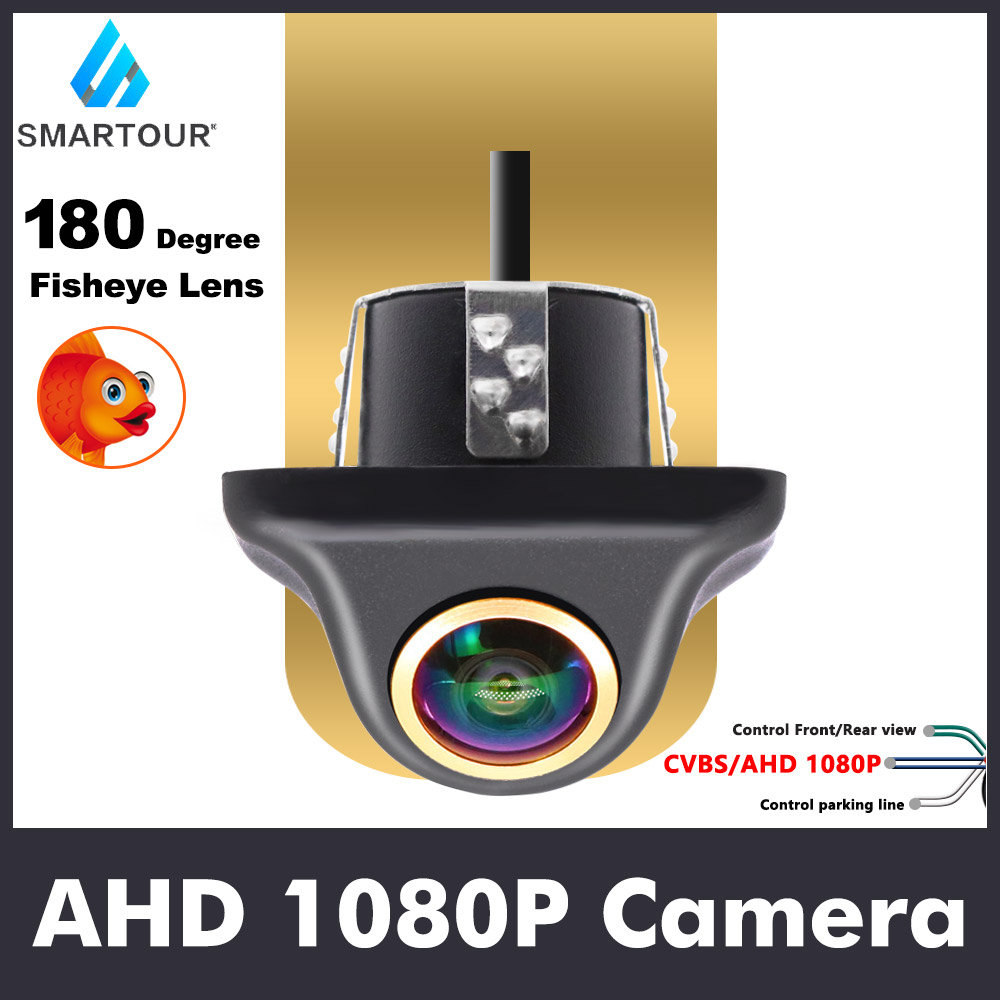 Smartour AHD 1080P Câmera HD Night VisionRear View Camera 180 Golden Fisheye Lens De Inversão De Estacionamento Para Veículos Dianteiros