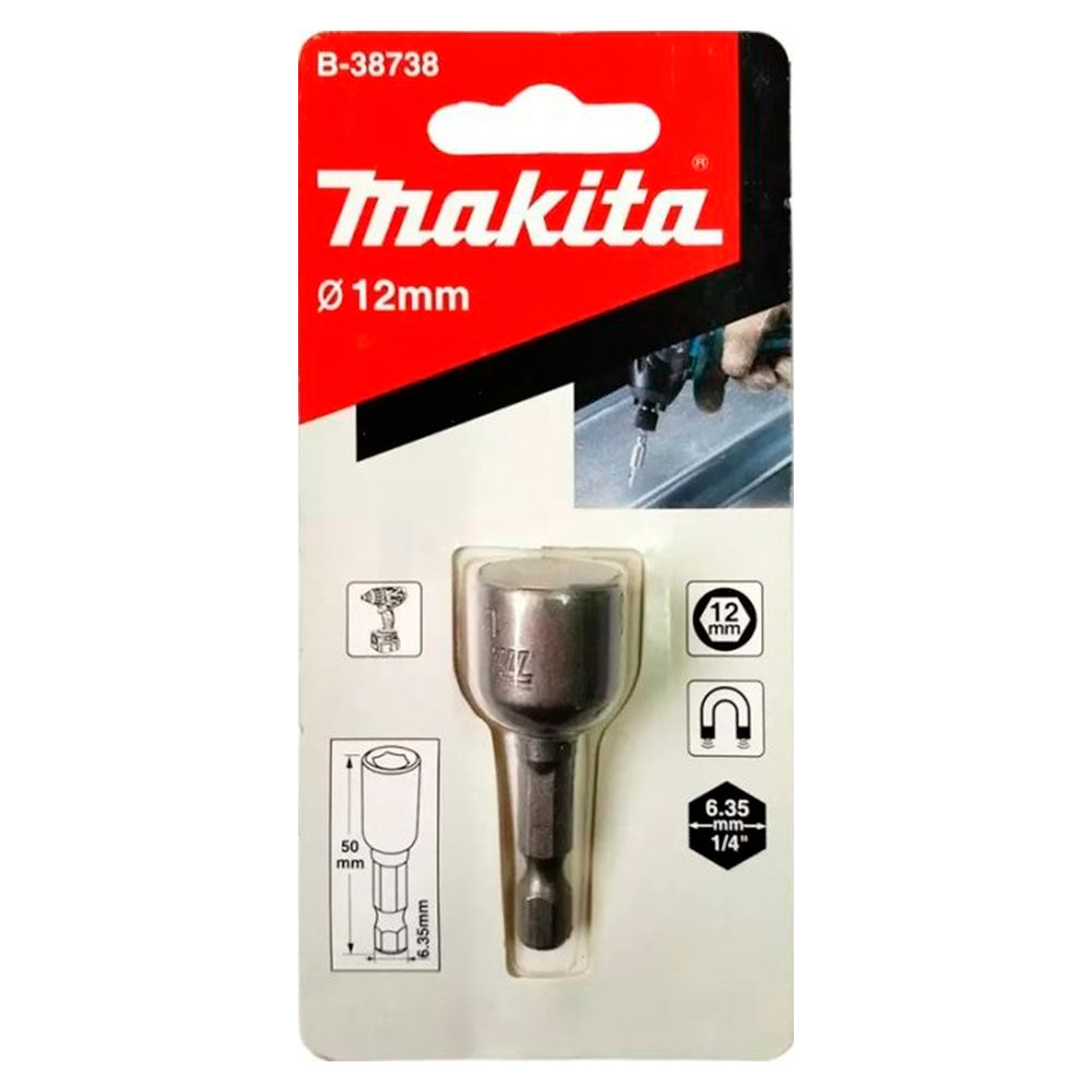Bits Sextavado Canhão Longo Magnético 12mm Encaixe 14