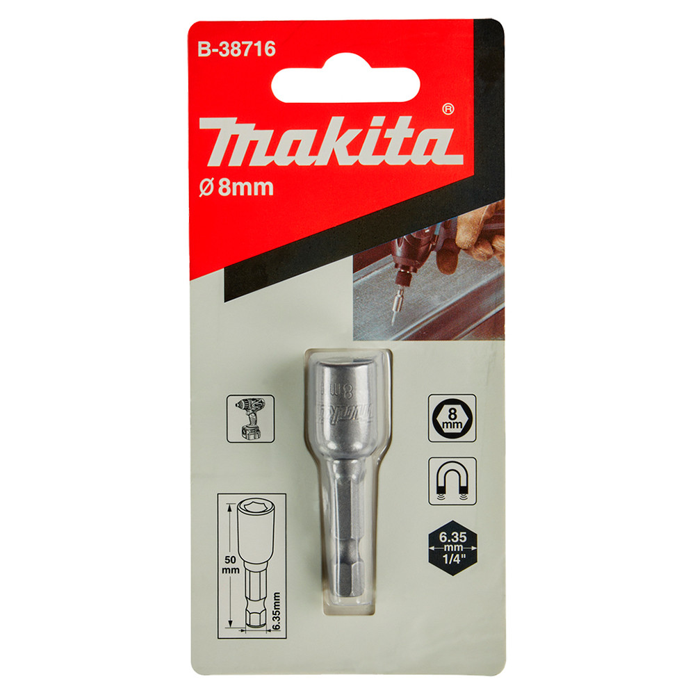 Bits Sextavado Canhão Longo Magnético 8mm Encaixe 14