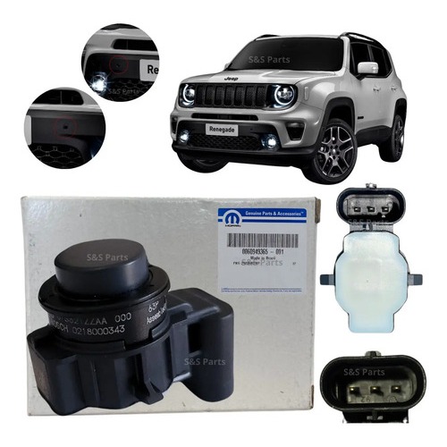 Sensor Estacionamento Diante Front Renegade  22 23 Cor Preto