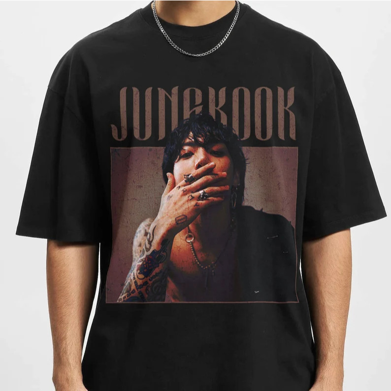 Camiseta Jungkook Bad Boy 90s Estética Vintage BTS | Algodão Premium K-Pop Streetwear