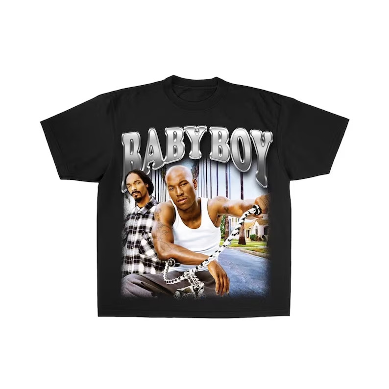 Camiseta Masculina Feminina Oversized Estampa Baby Boy Filme Retro Vintage Streetwear T-shirt