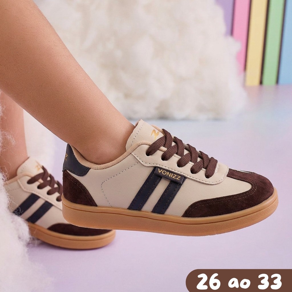 Tênis Infantil Menino com Visual Vintage e Design Casual para Rotina Escolar Completa
