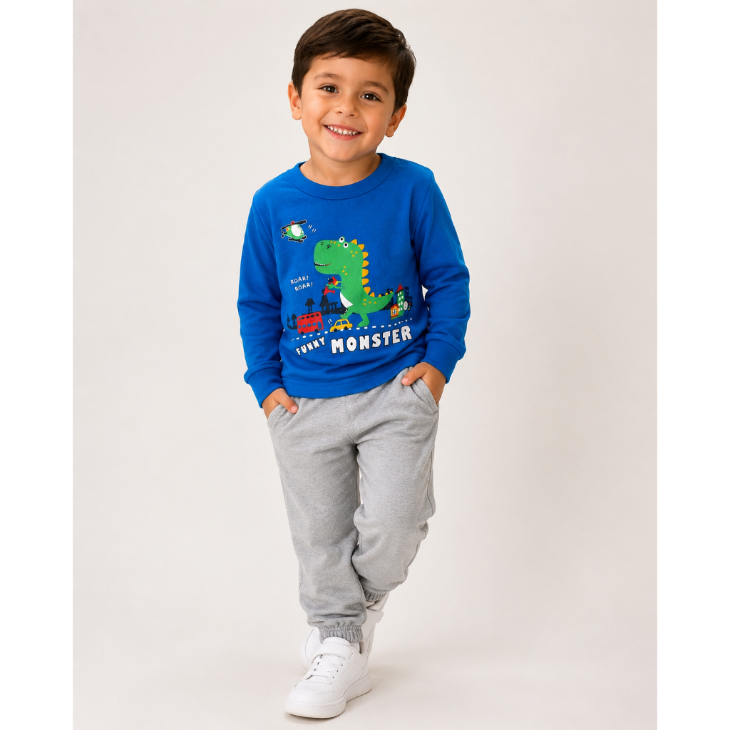 Conjunto Moletinho Infantil Menino Funny Monster