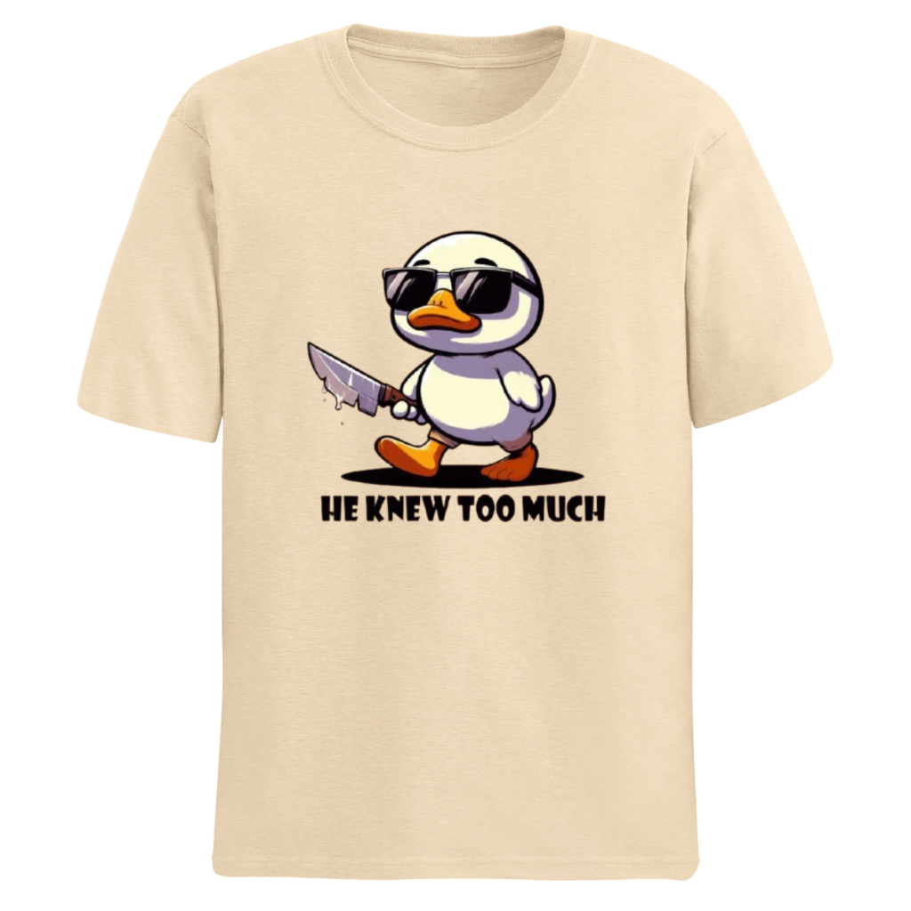 Camiseta Básica Psicopato Memes Funny Duck Camisa Unissex