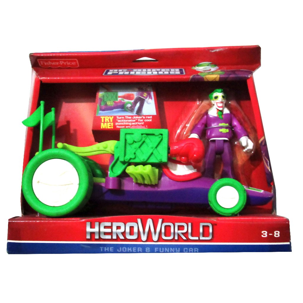 Coringa + Funny Car HeroWorld DC Super Friends Fisher-Price