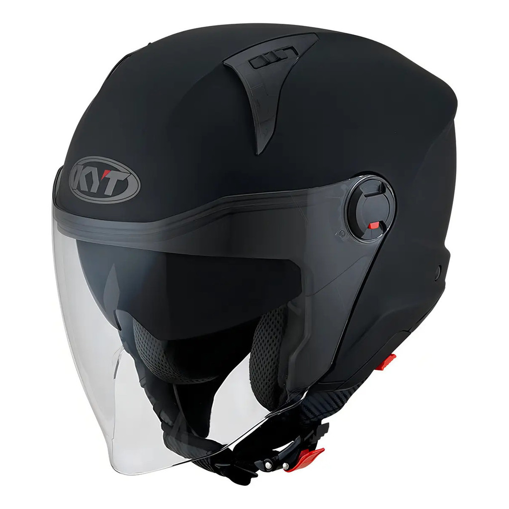 Capacete Kyt D-city Plain Aberto Cor Preto Tamanho 56 Fosco