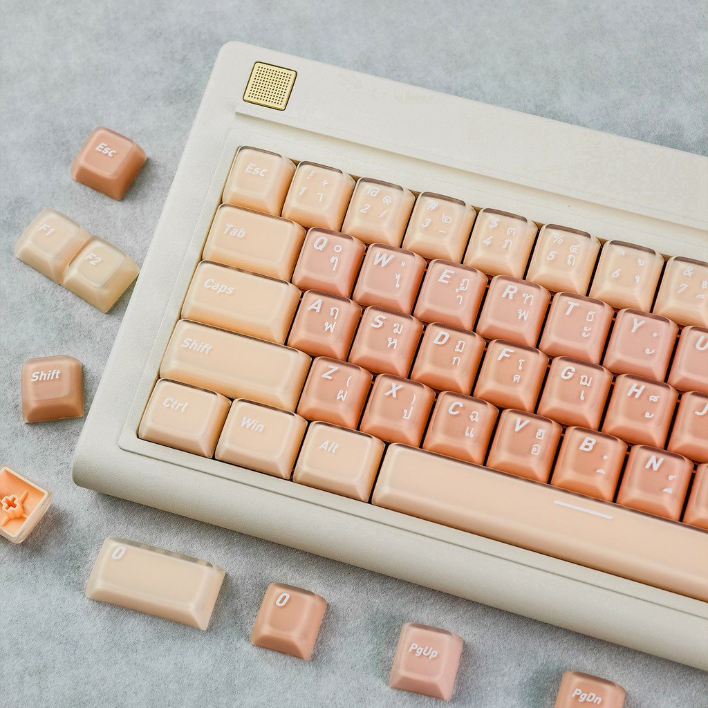 MAIMOOO Thai Liquid Foundation 2.0 Keycap CSA Profile 132 Teclas PBT/PC Double Shot Square Keycaps Aula F75 Galaxy 100 F