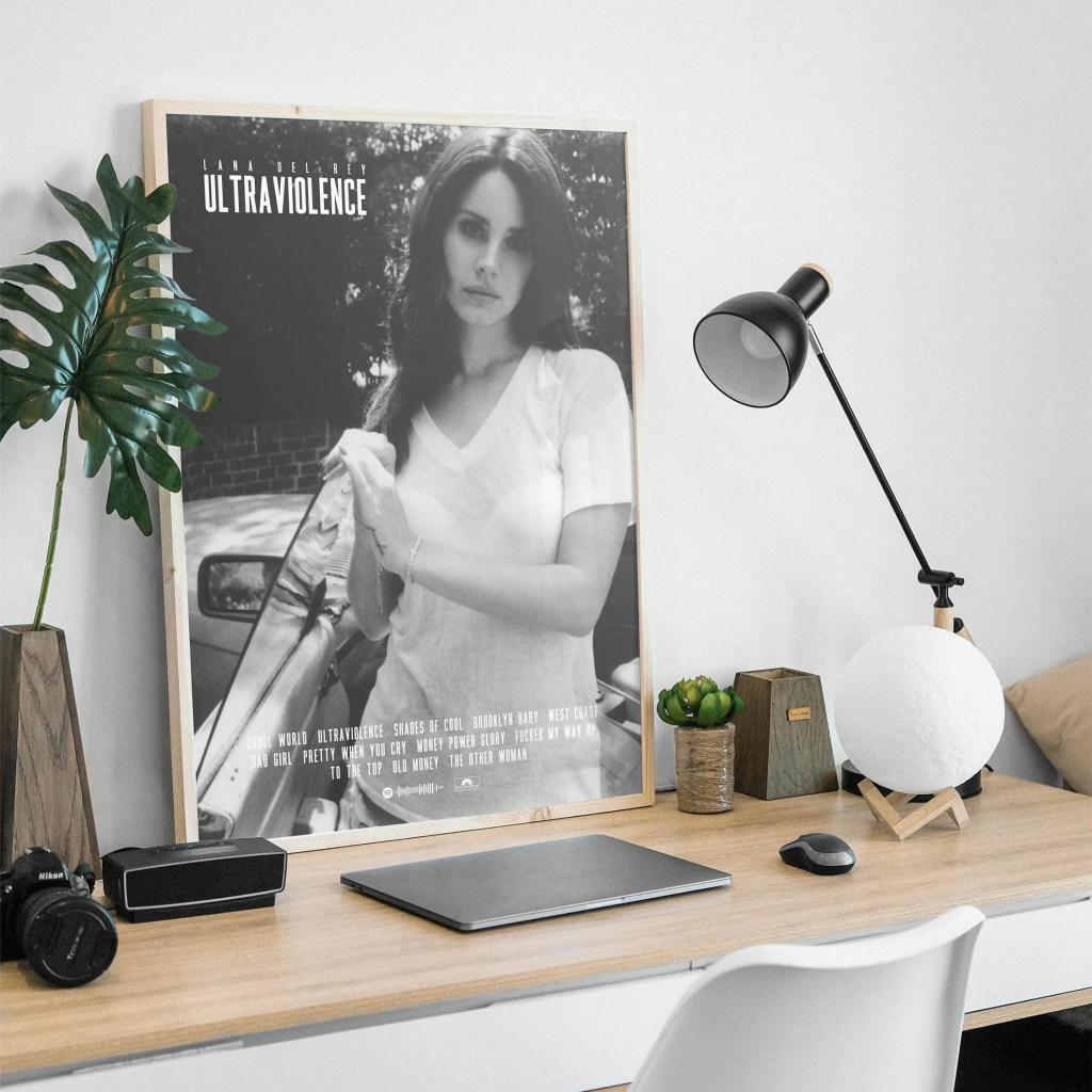 Quadro decorativo retrato vintage capa de álbum