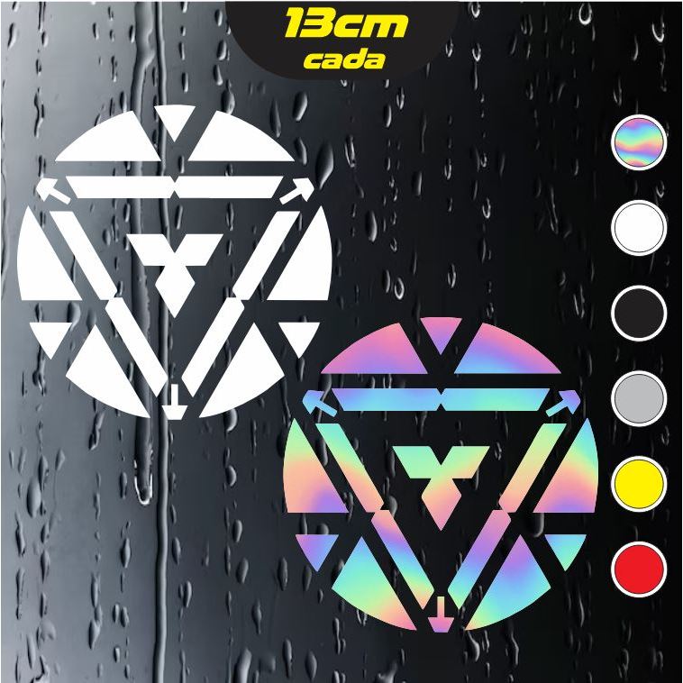 2x Adesivos Reator Arc Homem de ferro - Adesivos Iron Man Arc Reactor - Holográfico - 13cm