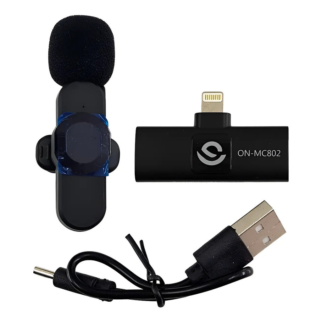 Onistek Microfone De Lapela Wireless Para Lightning On-mc802