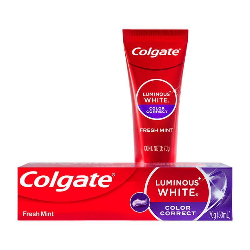 Creme Dental Colgate Luminous White Color Correct Fresh Mint 70g