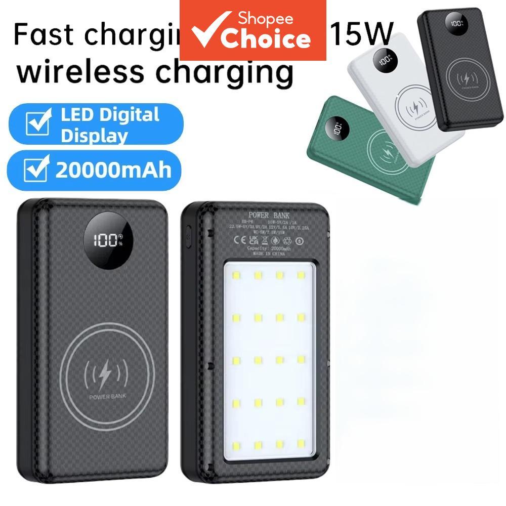Caixa de bateria portátil 37.5W banco de potência com suporte para 18650, estojo de carga dupla USB Tipo C para DIY