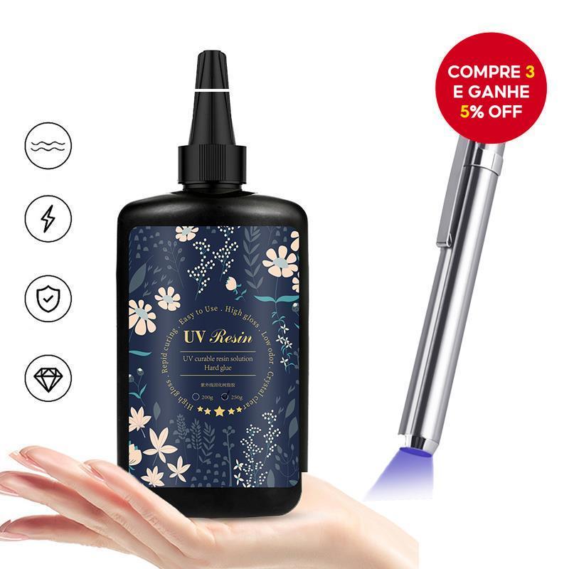 Cola Dura UV Inodora L 100g-Cristalina Para Reparo De Joias E Telefones DIY | Adesivo Alternativo E7000 T7000 B7000
