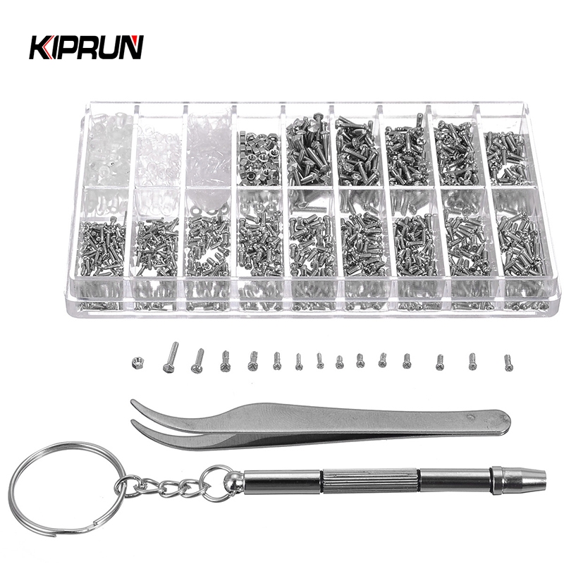 KIPRUN 1000 Pc/Set Parafusos Variados Conjunto De Chave De Fenda Para Óculos De Sol Kits De Ferramentas De Reparo Cabeça
