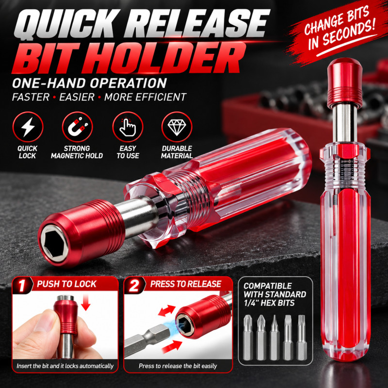 6.35mm Driver Bit Adapter Set Impact Driver Socket Holder Extensão Rod
