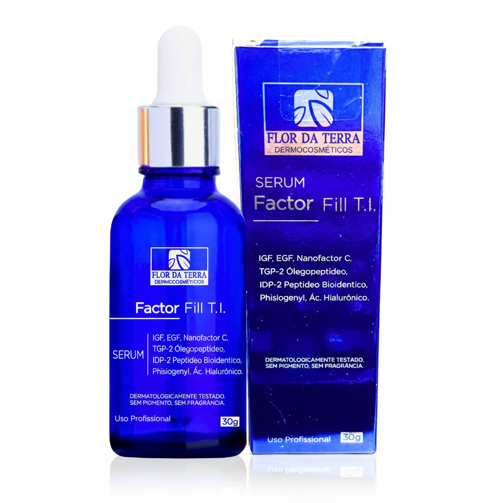 Sérum Factor Fill Flor da Terra 30ml Clareador Antimanchas Estrias Facial Corporal Tratamento Profissional