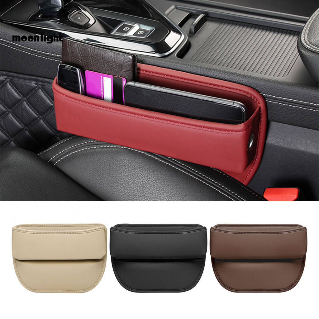Car Seat Gap Organizer Storage Box Multifunction Faux Leather Side Pocket for Wallet Cards – Universal Accessories for