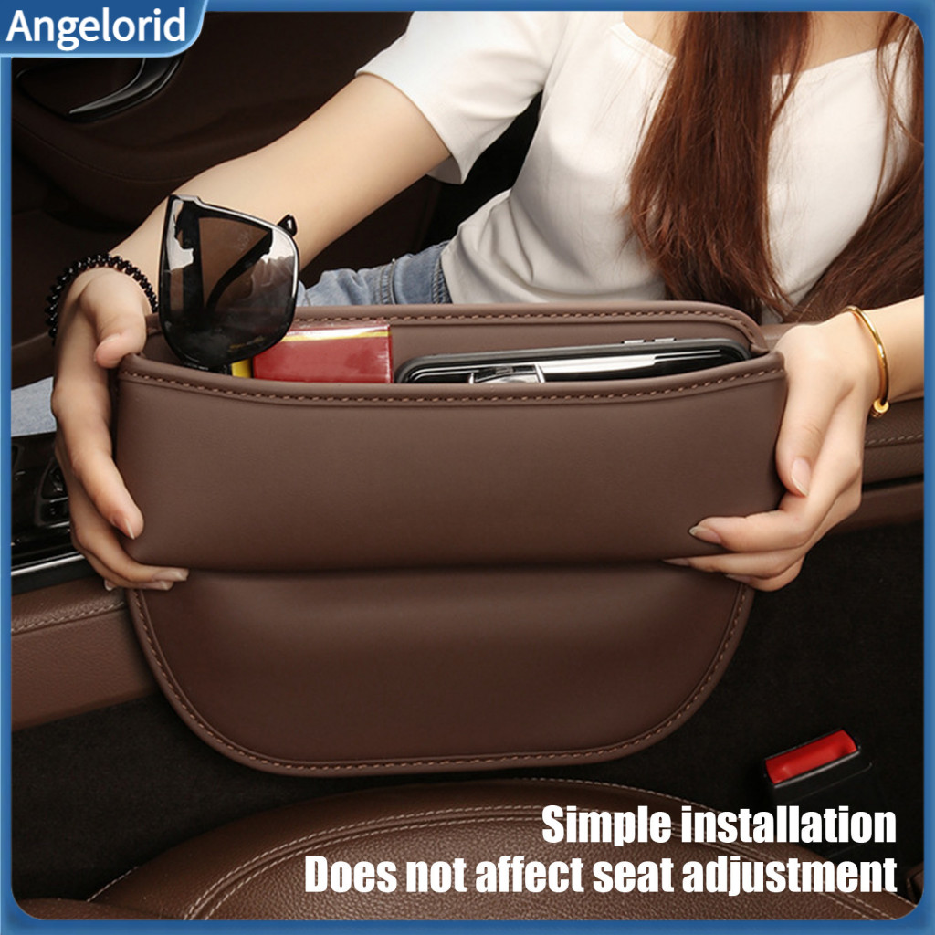 Faux Leather Console Side Pocket Gap Filler for Car Seat Organizer Storage Box Multifunction for Wallet Cards – for Ea