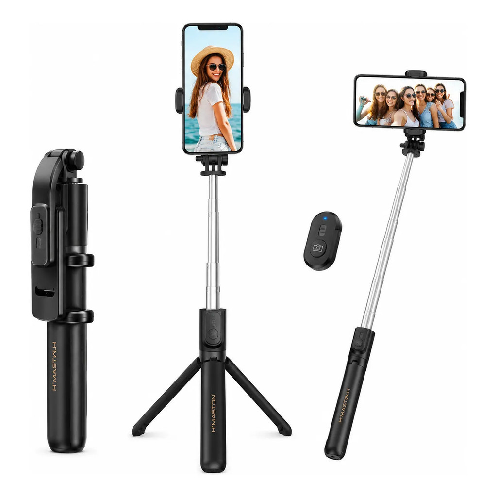 Tripé Zp-006 Pau De Selfie Tripé Retrátil Com Bluetooth