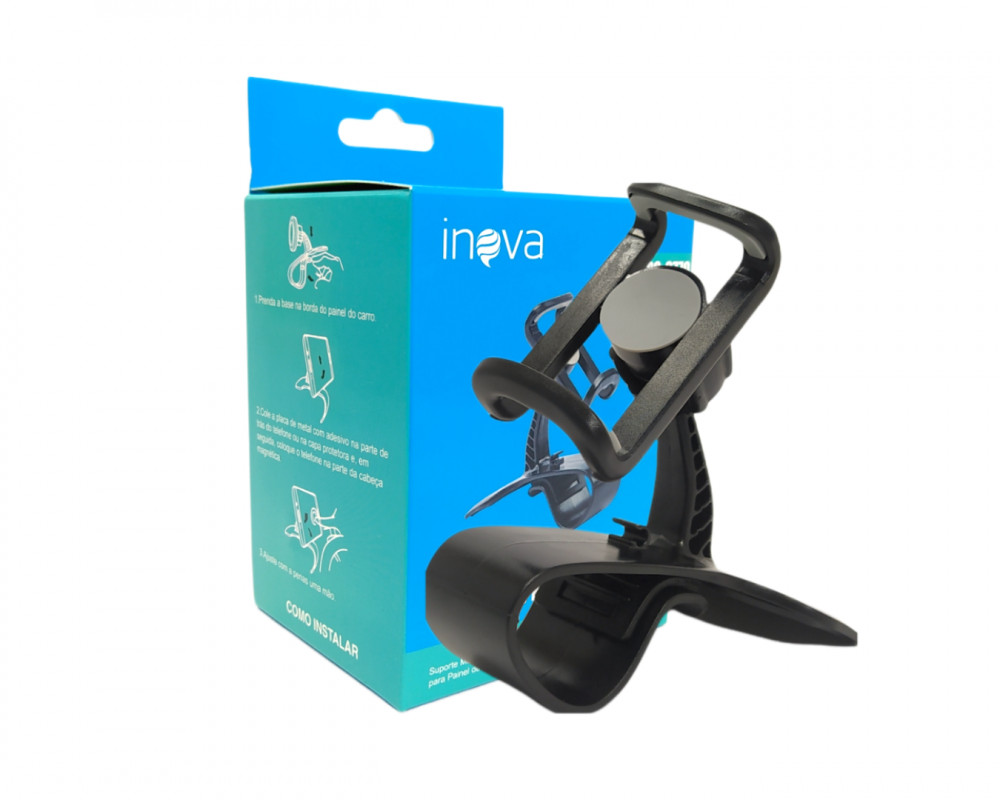 Suporte Veicular Universal para Celular com Imã Magnético e Encaixe Painel Inova SPO-8770