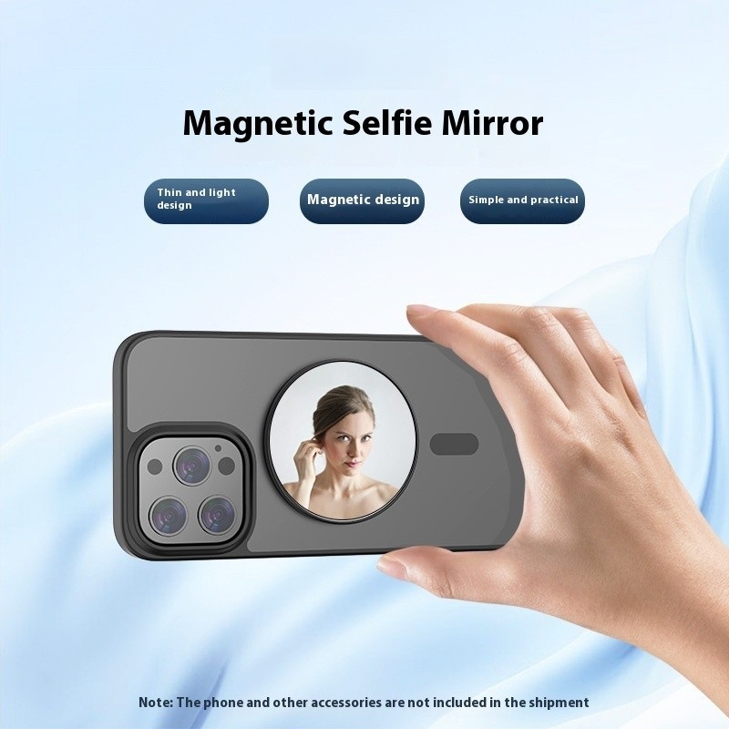 Espelho de Maquiagem Portátil Magnético Compatível com Câmeras de Telefone para Selfies