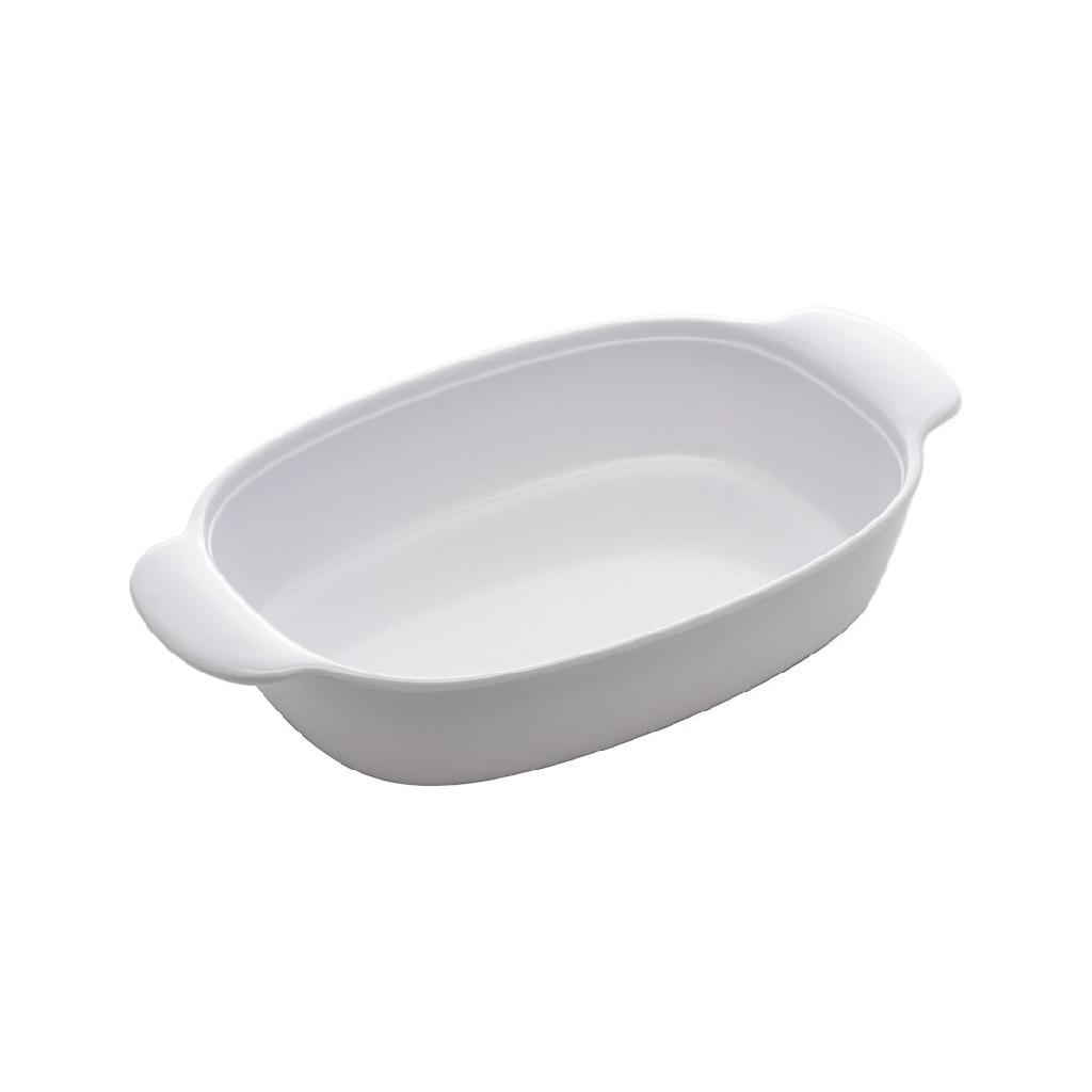 Travessa Buffet Oval Funda Melamina Não Quebra Branca Grande 23cm Lyor Restaurante Salada De Fruta