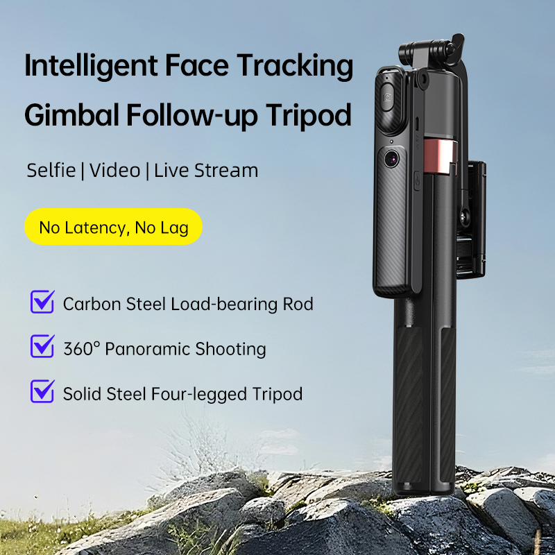 Novo A108 Gimbal Inteligente de Seguimento AI para Rosto, Suporte para Transmissão ao Vivo com Rastreamento de Face,