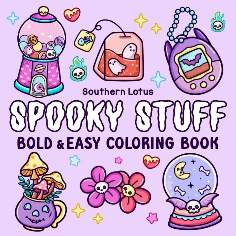42 Desenhos para Colorir: Folhas Soltas com Ilustrações do Livro Spooky Stuff!