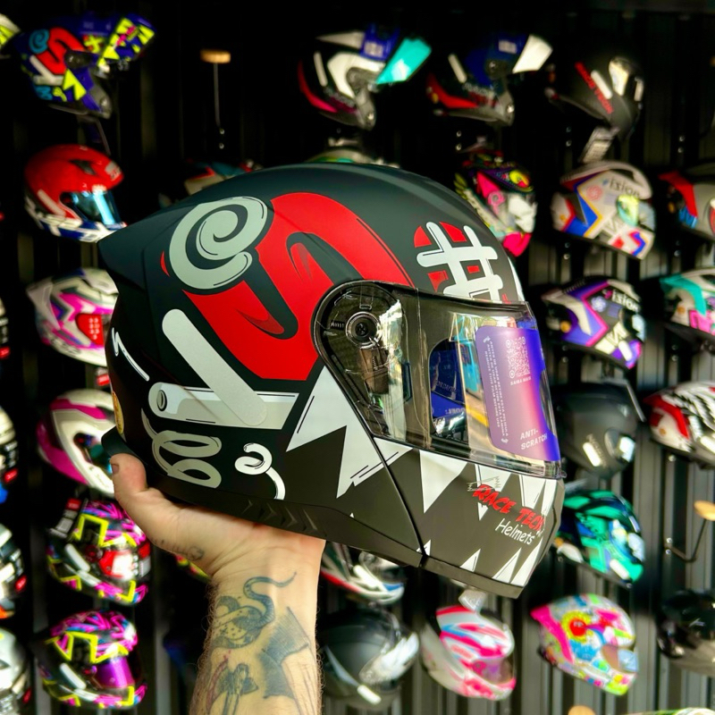 CAPACETE RACE TECH SIGNAL - STUFF BLACK