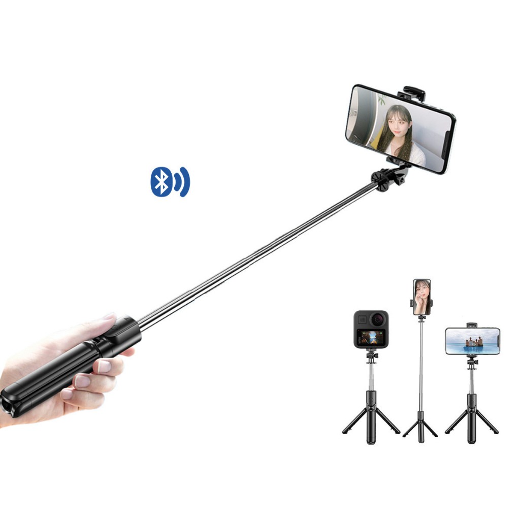 Bastão Pau De Selfie Sem fio Bluetooth e Com fio P2 , com ou sem Tripé Controle Monopod iPhone Andoid Retrátil