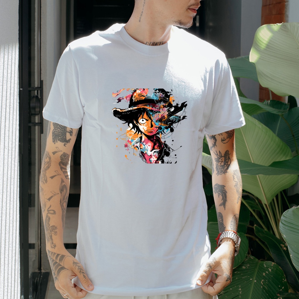 Camiseta Casual 100% Algodão Premium Estampada Anime Monkey Piece