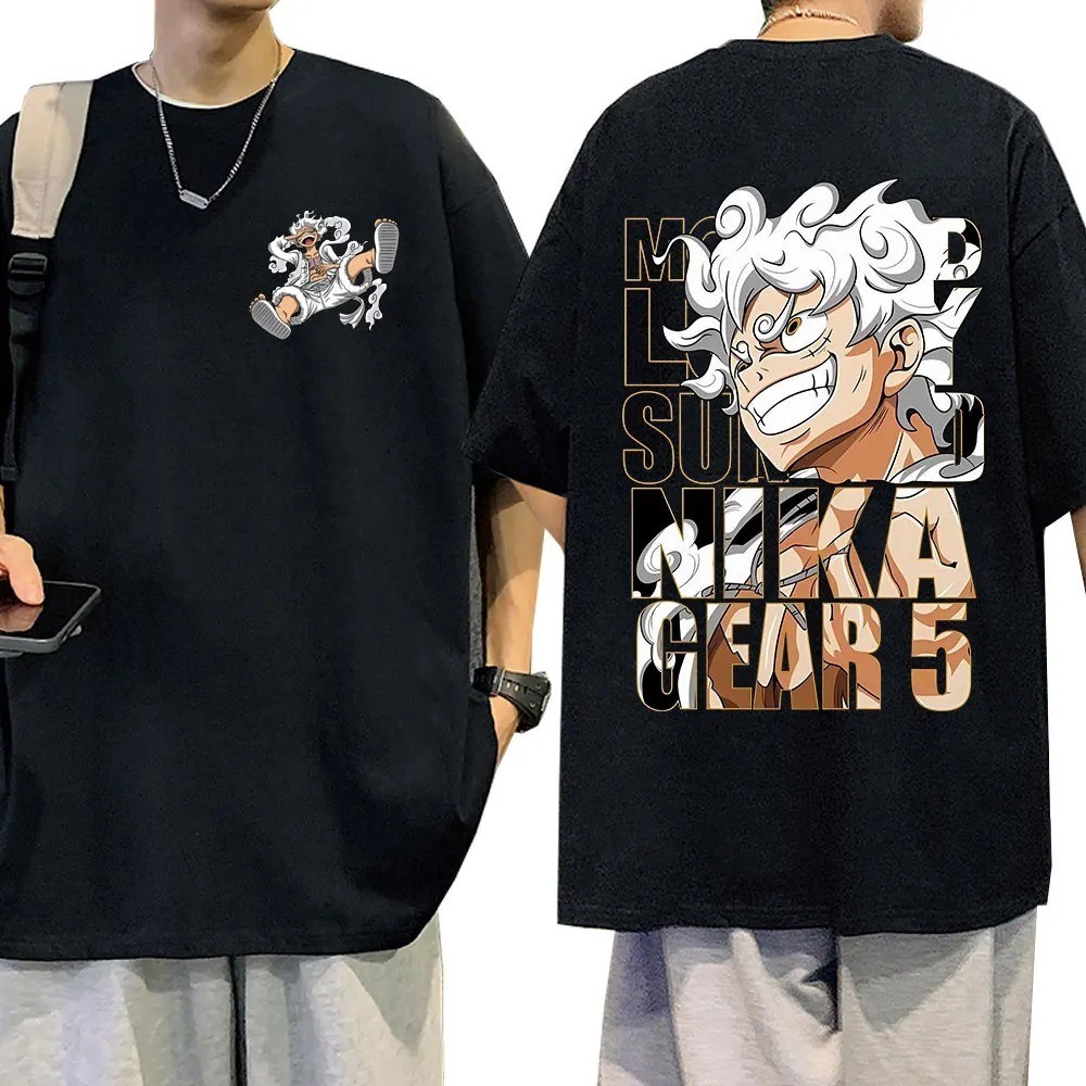 Camiseta Básica Unissex Luffy Anime One Piece Gear 5 Promoção Imperdível
