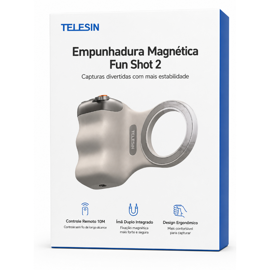 Telesin Cabo Magnético Celular Vídeo Foto Controle Remoto