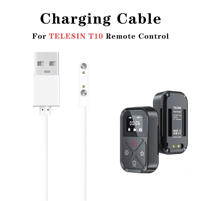 Carregador USB Para Controle Remoto Telesin T10/Carregamento/Pengecas/Cabo De Magnético
