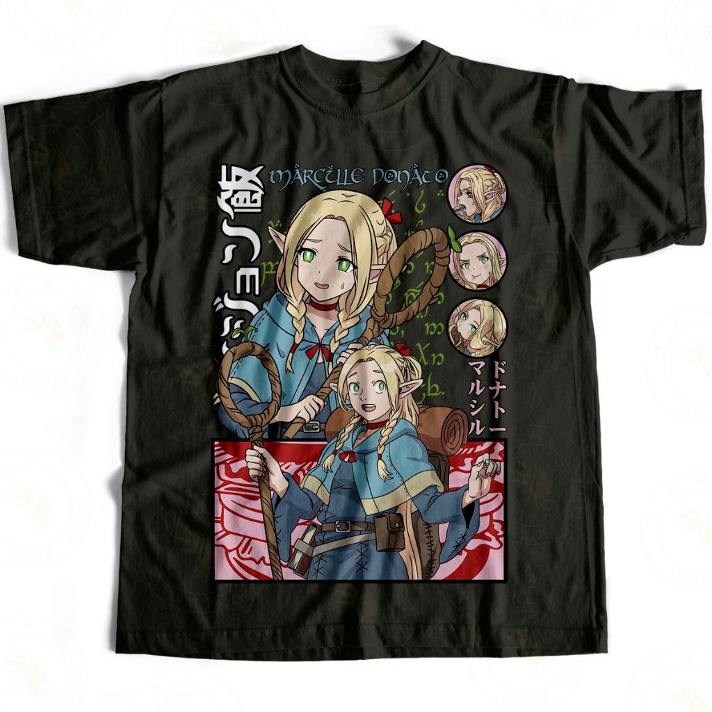 2026 Camiseta Marcille Donato Dungeon Meshi Delicious in Dungeon 100% Algodão