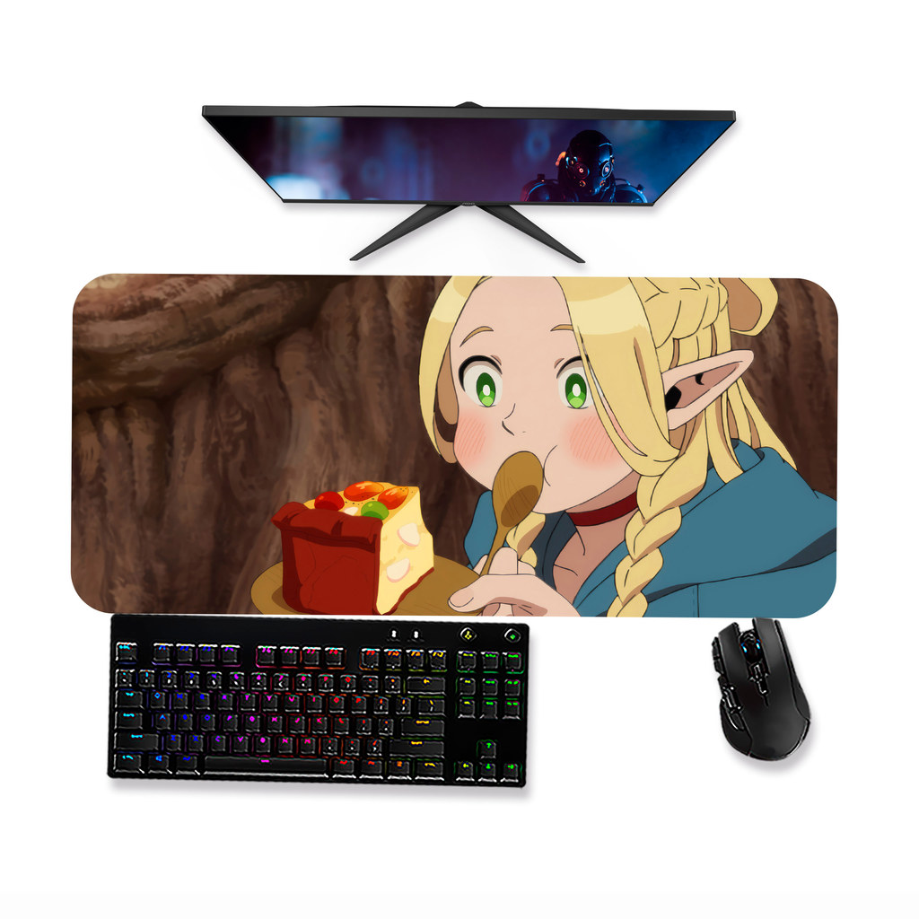 Mouse pad DUNGEON MESHI  DELICIOUS IN DUNGEON MARCILLE Mousepad Gamer  Grande 90x40 80x40 60x40 70x30 45x40
