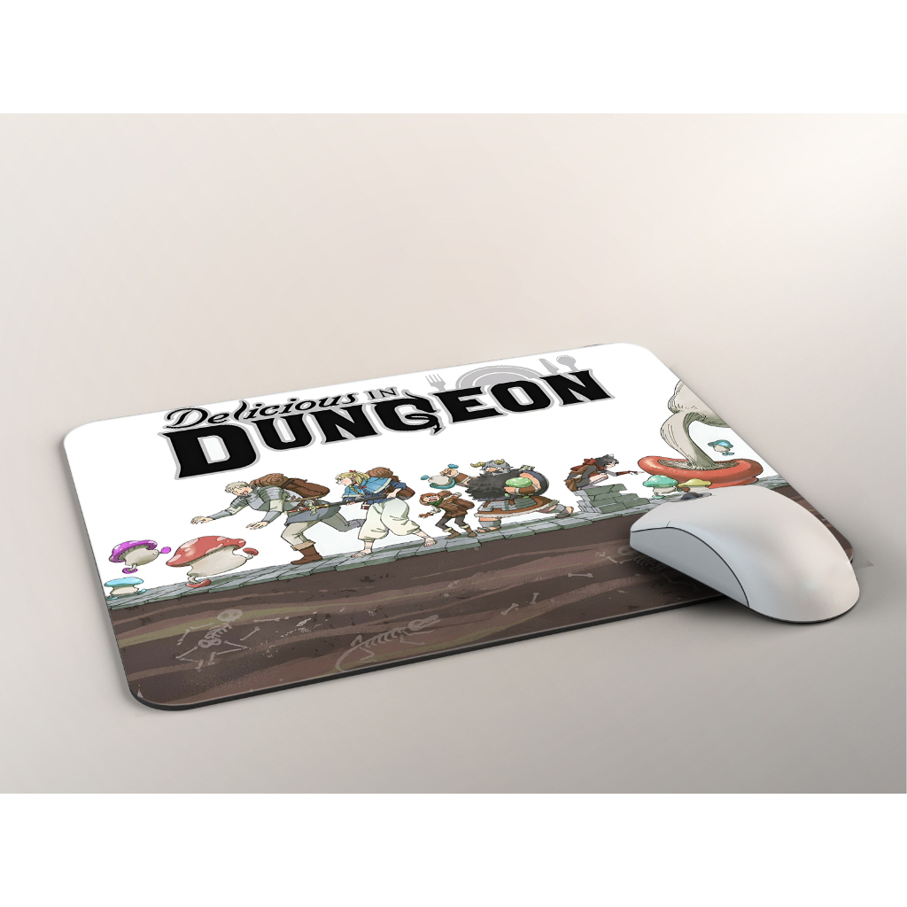 Mouse pad Dungeon Meshi Delicious in Dungeon tamanho 21 x 17 cm