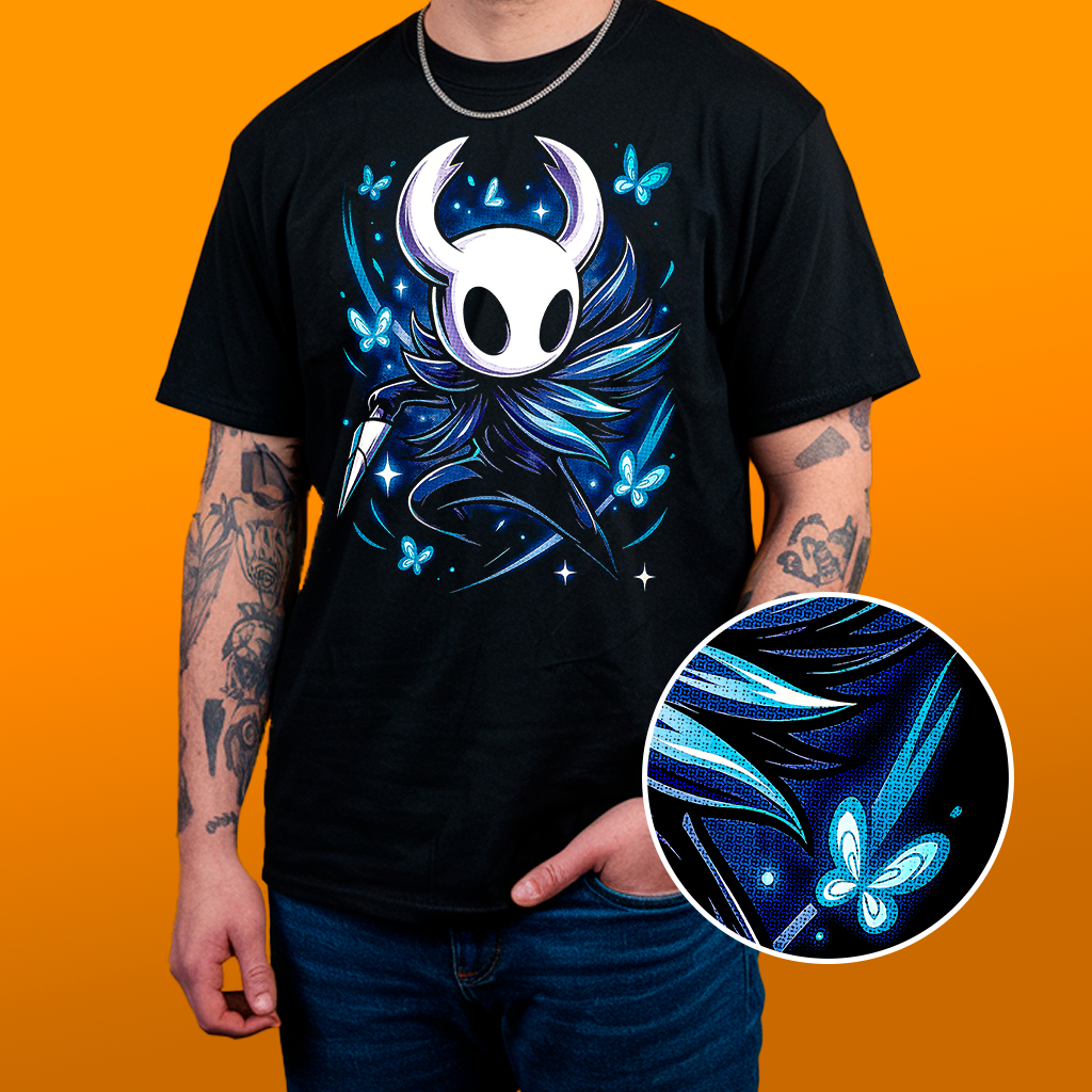 Camiseta Hollow Knight - Estampa Reticulada Algodão 30.1