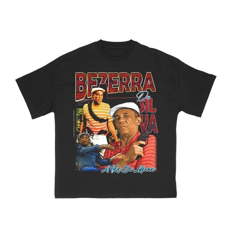 Camiseta Bezerra da Silva Vintage - Camisa Graphic Tee Algodão - Envio Imediato