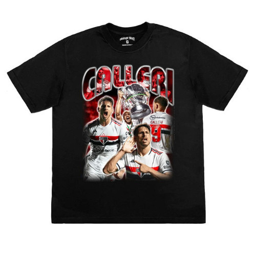 Camiseta Calleri Vintage Graphic Tee - Camisa 100% algodão Plus Size Personalisada - Envio Imediato