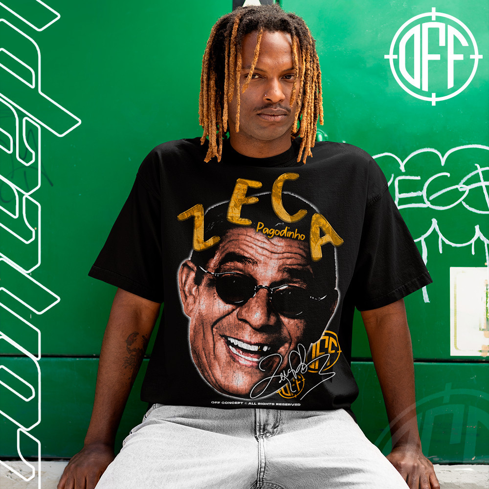 Camiseta Basica Zeca Pagodinho ferrugem cantor pagode Graphic Vintage Unissex - Offconcept unissex