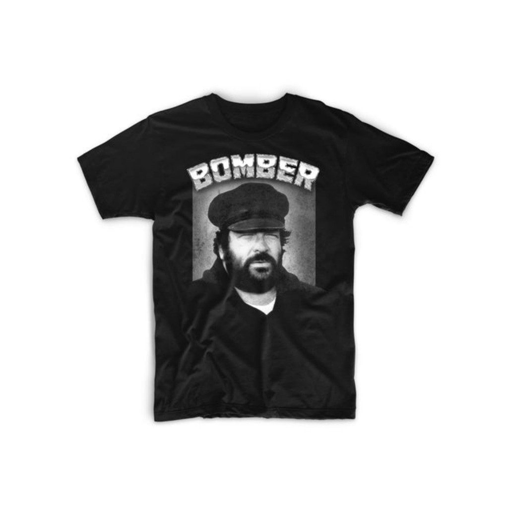 Camiseta Oversized Confortáveis Bud Spencer Vintage Pilot Graphic Cotton Western Wear Confortável Estilosa Retrô Casual