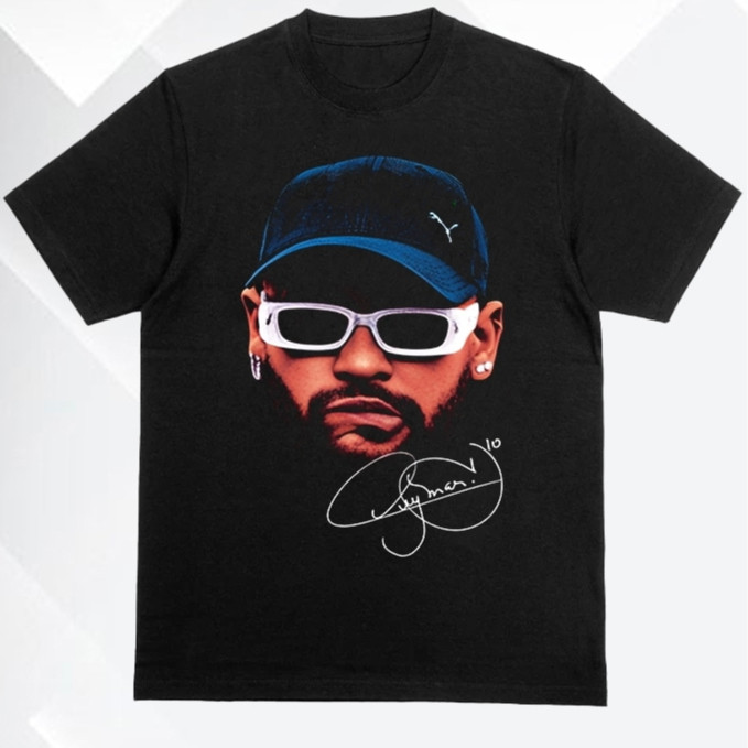 Camisa Masculina 100% Algodão Neymar Jr. Graphic Tee Blusa Assinatura Menino Ney